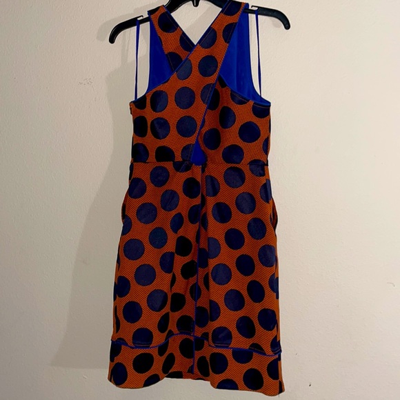 Maeve Orange and Black Polka Dot Dress - Picture 3 of 16